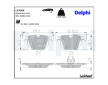 Sada brzdových destiček, kotoučová brzda DELPHI LP2068