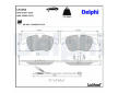 Sada brzdových destiček, kotoučová brzda DELPHI LP2165