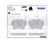 Sada brzdových destiček, kotoučová brzda DELPHI LP3276