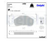 Sada brzdových destiček, kotoučová brzda DELPHI LP3283