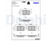 Sada brzdových destiček, kotoučová brzda DELPHI LP3372