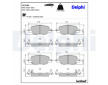 Sada brzdových destiček, parkovací brzda DELPHI LP3566