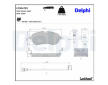 Sada brzdových destiček, kotoučová brzda DELPHI LP5047EV