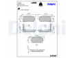 Sada brzdových destiček, kotoučová brzda DELPHI LP625