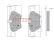 Sada brzdových destiček, kotoučová brzda METZGER 1170086