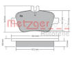 Sada brzdových destiček, kotoučová brzda METZGER AUTOTEILE 1170204