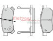 Sada brzdových destiček, kotoučová brzda METZGER 1170251