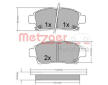 Sada brzdových destiček, kotoučová brzda METZGER 1170436