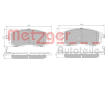 Sada brzdových destiček, kotoučová brzda METZGER 1170851