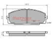Sada brzdových destiček, kotoučová brzda METZGER AUTOTEILE 1170872