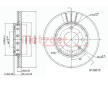 Brzdový kotouč METZGER 6110015