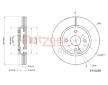 Brzdový kotouč METZGER 6110266