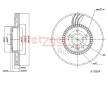 Brzdový kotouč METZGER AUTOTEILE 6110504