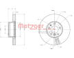 Brzdový kotouč METZGER AUTOTEILE 6110522
