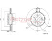 Brzdový kotouč METZGER 6110736