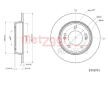 Brzdový kotouč METZGER 6110751