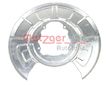 Ochranný plech proti rozstřikování, brzdový kotouč METZGER 6115172