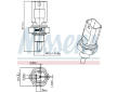 Snímač teploty chladiacej kvapaliny NISSENS 207001