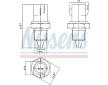 Snímač teploty chladiacej kvapaliny NISSENS 207012