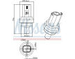 Snímač teploty chladiacej kvapaliny NISSENS 207021