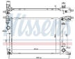 Chladič, chlazení motoru NISSENS 606277