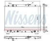 Chladič, chlazení motoru NISSENS 606853