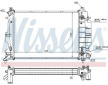 Chladič, chlazení motoru NISSENS 64036A