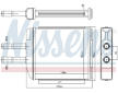 Výměník tepla, vnitřní vytápění NISSENS 707072