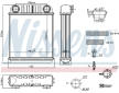 Výměník tepla, vnitřní vytápění NISSENS 707216