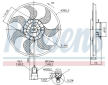 Větrák, chlazení motoru NISSENS 850074