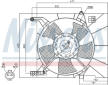 Větrák, chlazení motoru NISSENS 85063