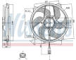 Větrák, chlazení motoru NISSENS 85561