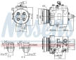 Kompresor, klimatizace NISSENS 890624