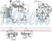 Kompresor, klimatizace NISSENS 890879