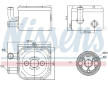Olejový chladič, motorový olej NISSENS 90654