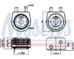 Olejový chladič, motorový olej NISSENS 90774