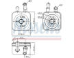 Olejový chladič, motorový olej NISSENS 90853
