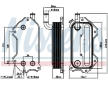Olejový chladič, motorový olej NISSENS 91117