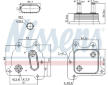 Chladič motorového oleja NISSENS 91364