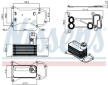 Chladič motorového oleja NISSENS 91577