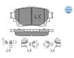 Sada brzdových platničiek kotúčovej brzdy MEYLE 025 205 8215