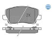 Sada brzdových destiček, kotoučová brzda MEYLE 025 229 0417