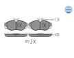 Sada brzdových destiček, kotoučová brzda MEYLE 025 236 0219/W