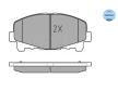 Sada brzdových destiček, kotoučová brzda Meyle 025 247 6616