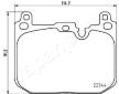 Sada brzdových platničiek kotúčovej brzdy JAPANPARTS PA-0135AF