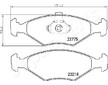 Sada brzdových destiček, kotoučová brzda JAPANPARTS PA-0223AF