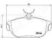 Sada brzdových platničiek kotúčovej brzdy JAPANPARTS PA-0328AF