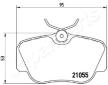 Sada brzdových platničiek kotúčovej brzdy JAPANPARTS PA-0413AF