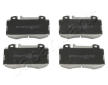 Sada brzdových destiček, kotoučová brzda JAPANPARTS PA-0510AF