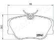 Sada brzdových platničiek kotúčovej brzdy JAPANPARTS PA-0525AF